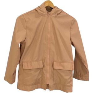 Gymboree girls rain coat. Size: L 10/12. Soft pink outside with grey lining.
